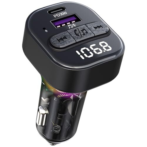 Bluetooth 5.3 FM Transmitter for Car, Bluetooth Car Adapter with Type-C