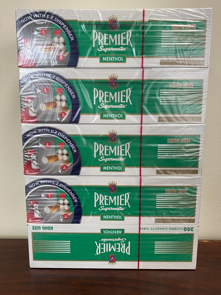 Premier Menthol King Size Cigarette Tubes 5-Boxes