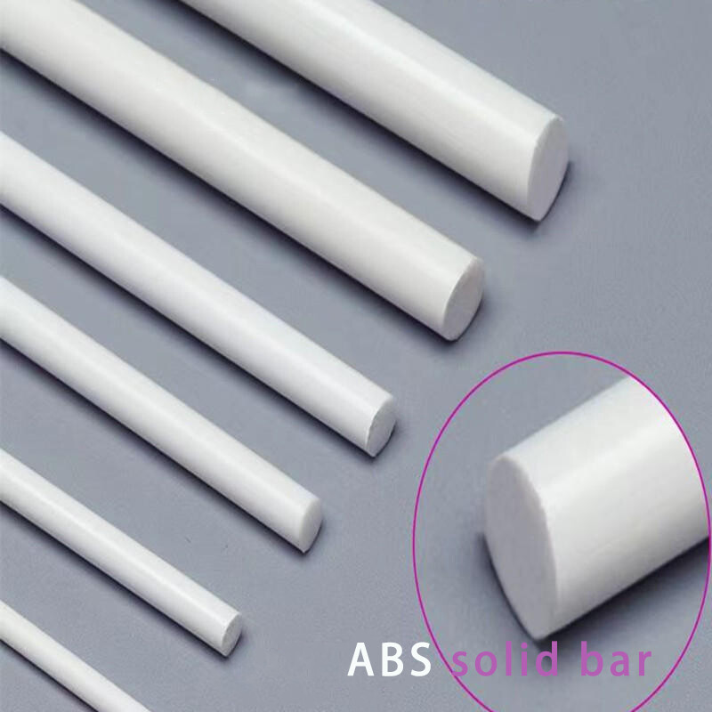 White ABS Solid Round Bar High Quality Material for DIY Model Making 2-8mm*250mm