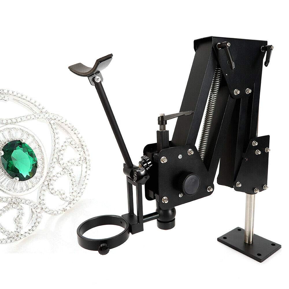 Micro Jewelry Inlaid Stand, Microscope & Spring Bracket, Black