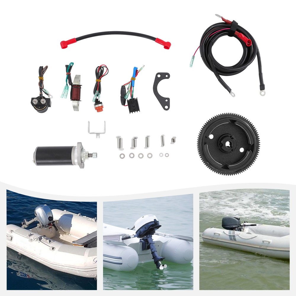 Electric Starter Conversion Kit for Dongfa 2-Stroke 9.8HP Outboard Motor