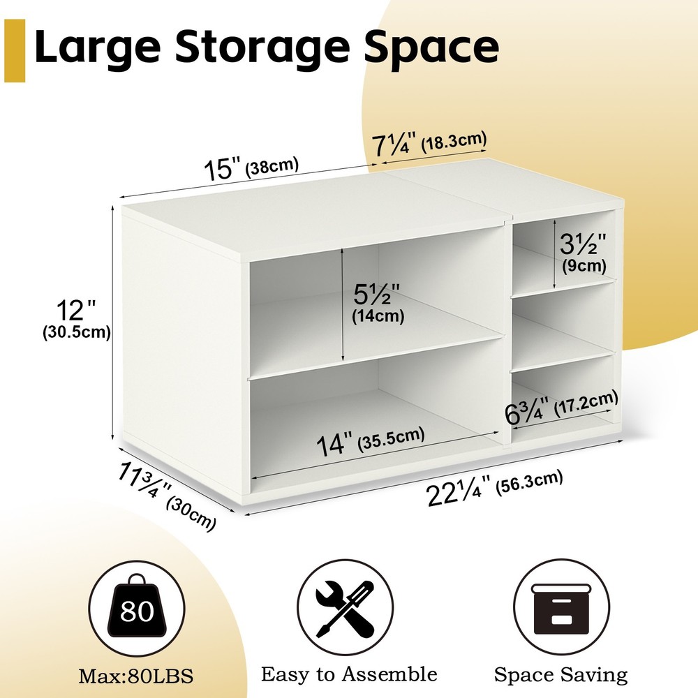 Printer Stand with Storage for Desk Large Desktop Printer Stand Desk Organizer.