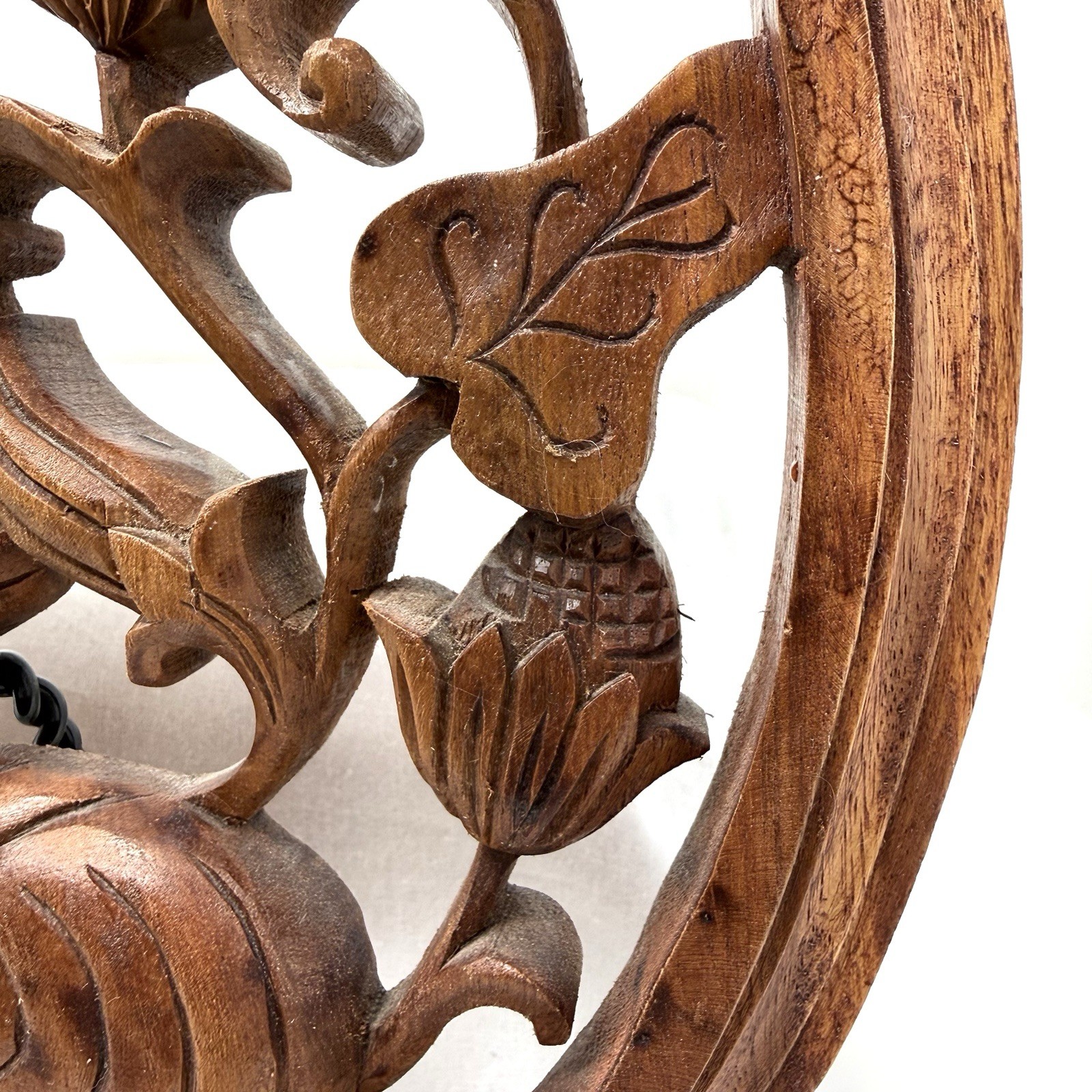 Wooden Hand Carved Wall Hanging Buddha Sculpture Statue Panel Relief Plaque 14.5