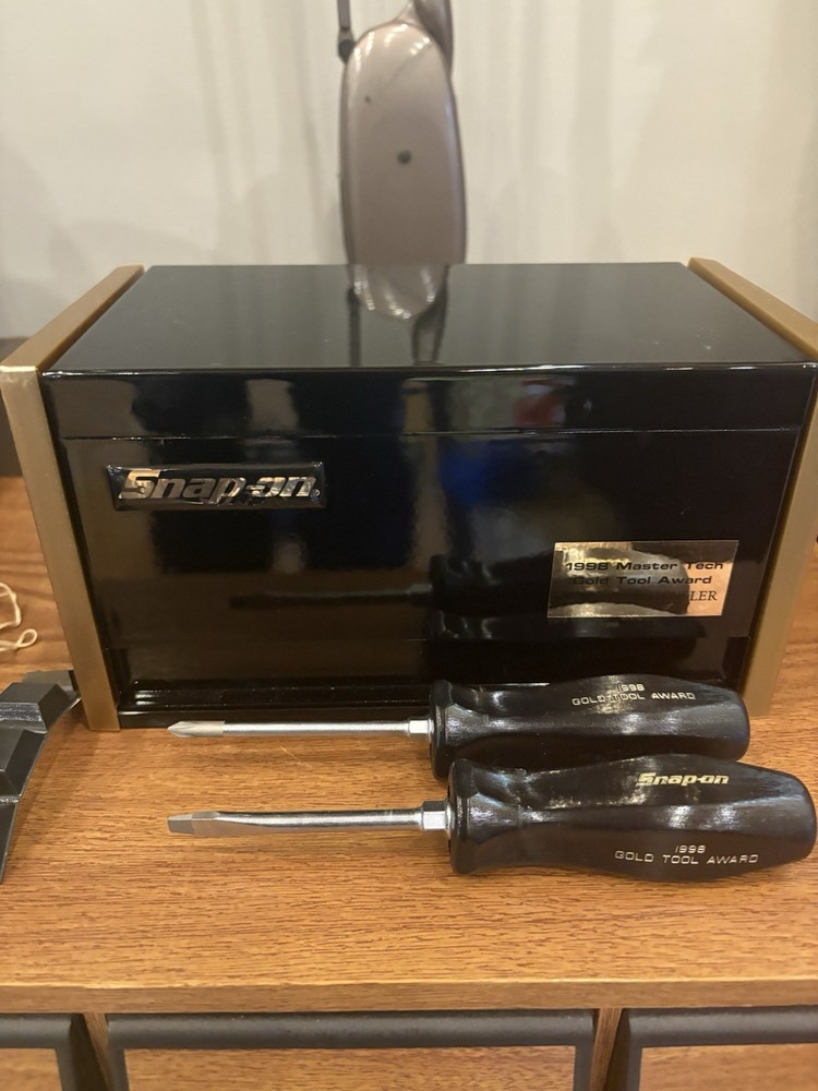 Snap On Tools 1998 Master Tech Gold Tools Awards 3 Drawer Mini Micro Tool Box