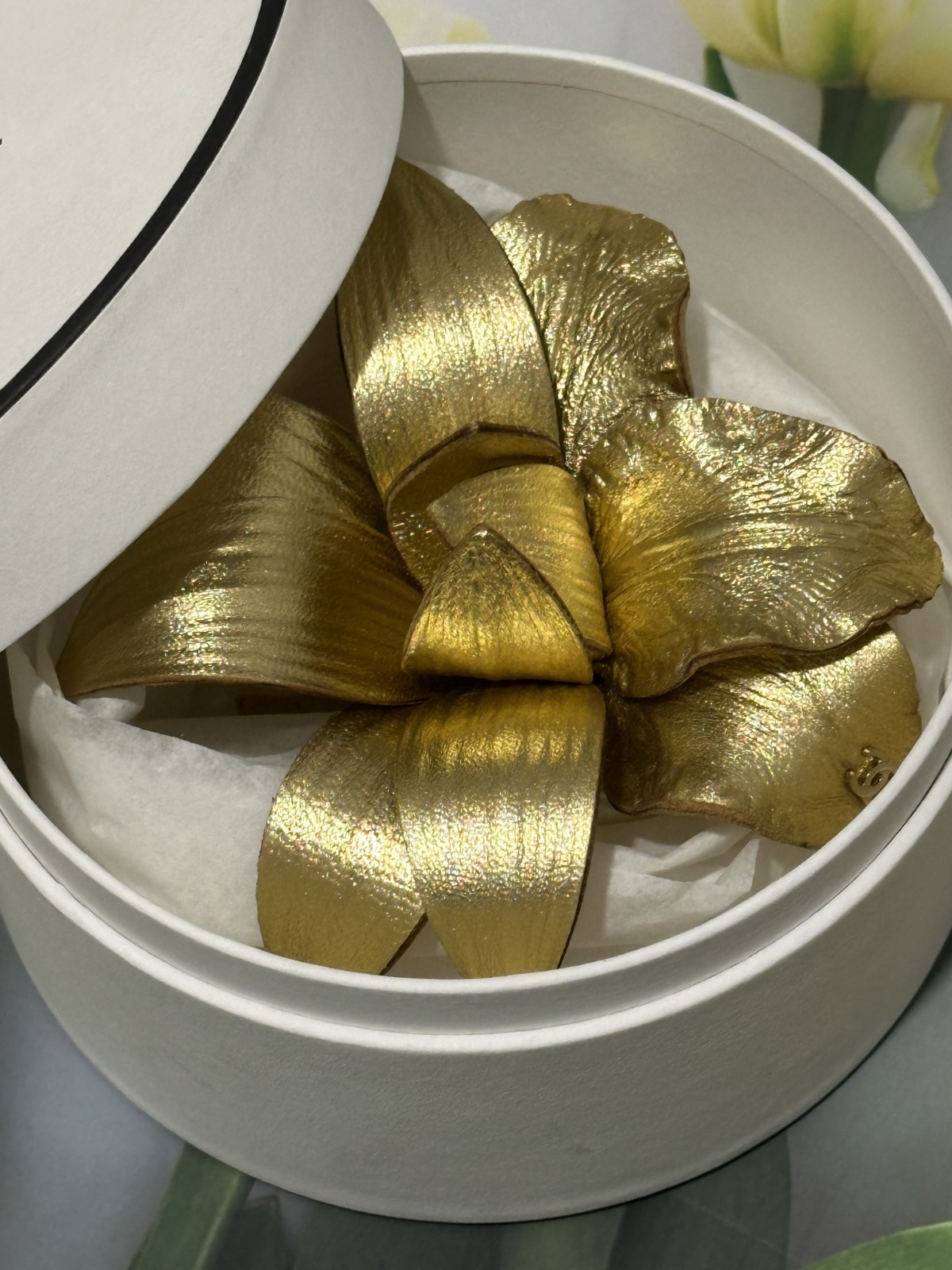 CHANEL Brooch - Gold Lily-of-the-Valley Brooch with Original Box – 2019