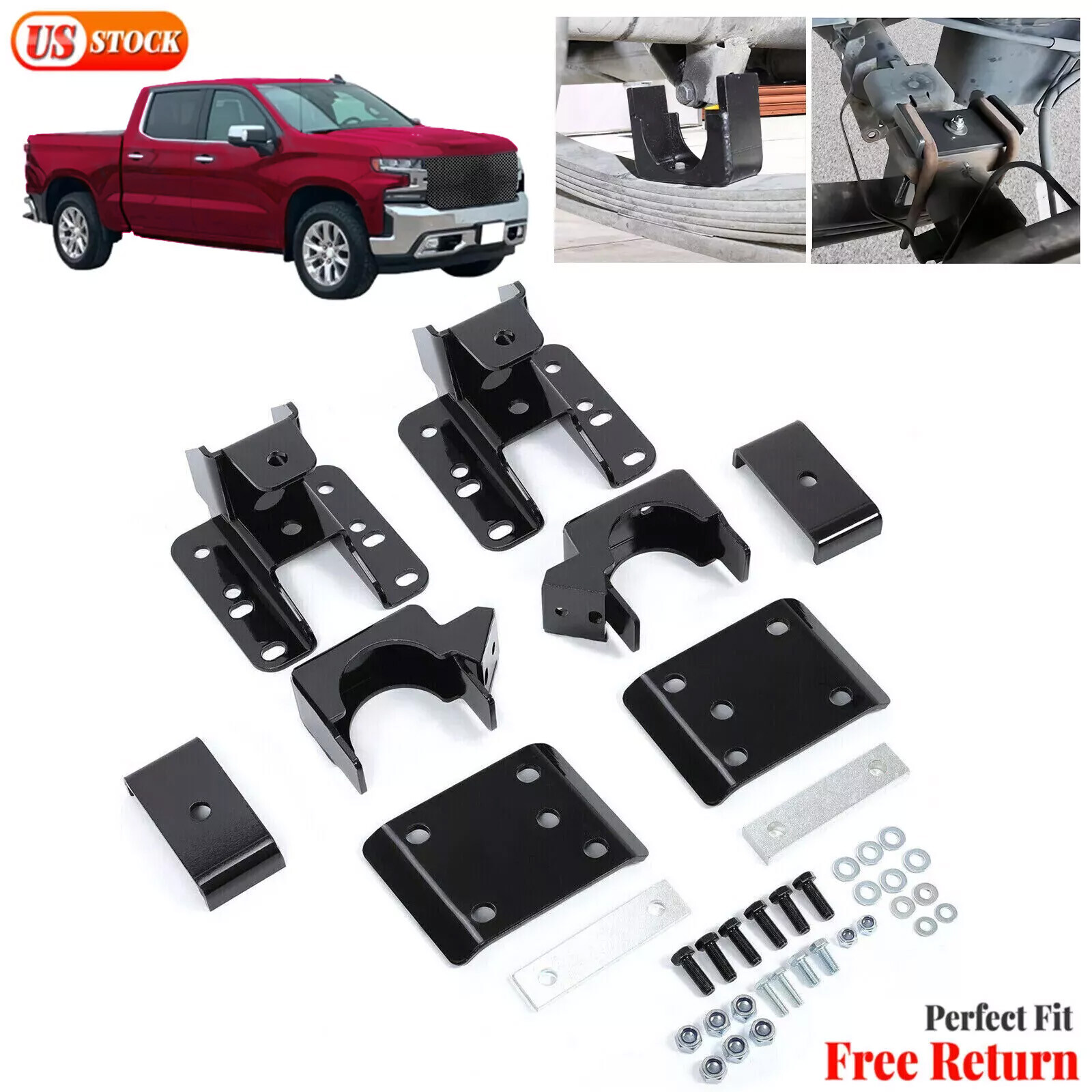 FOR 2007-2020 2014 CHEVY SILVERADO 1500 GMC 5-6 REAR DROP LOWERING AXLE FLIP KIT