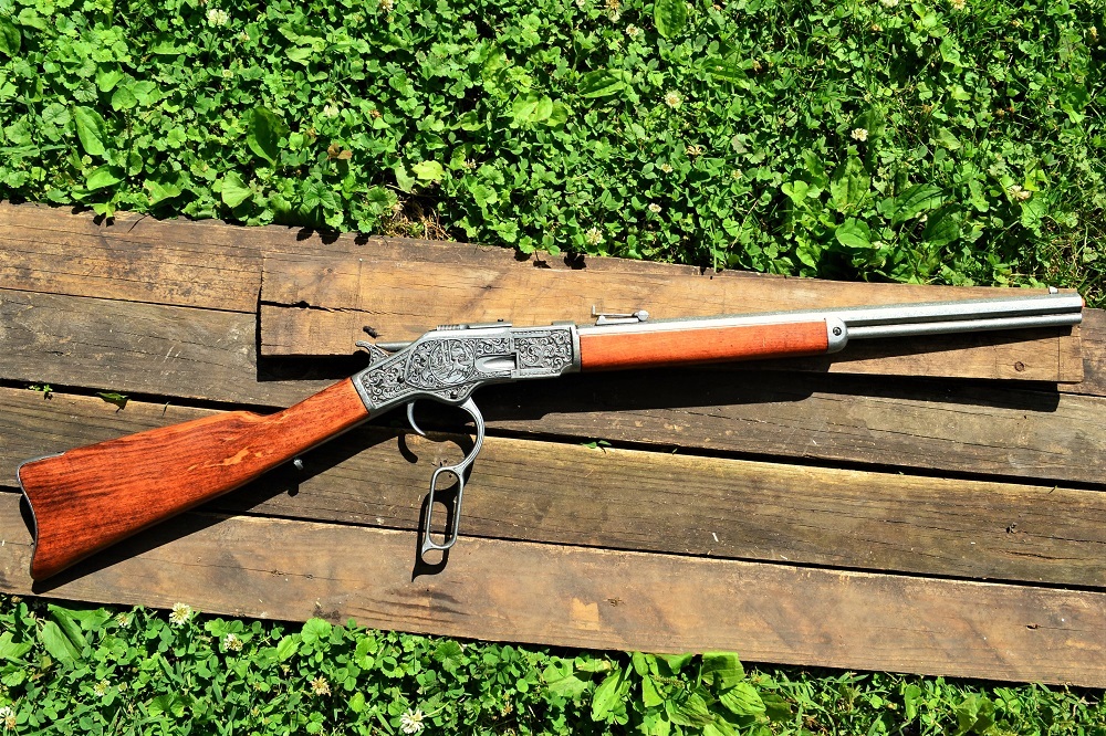Winchester M1873 Engraved Lever Action Rifle - 1873 - Wild West - Denix Replica