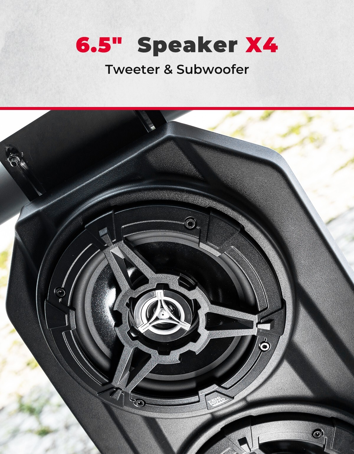 Bluetooth 6.5" 4 Speaker Overhead Stereo UTV Golf Cart Audio Sound Bar System