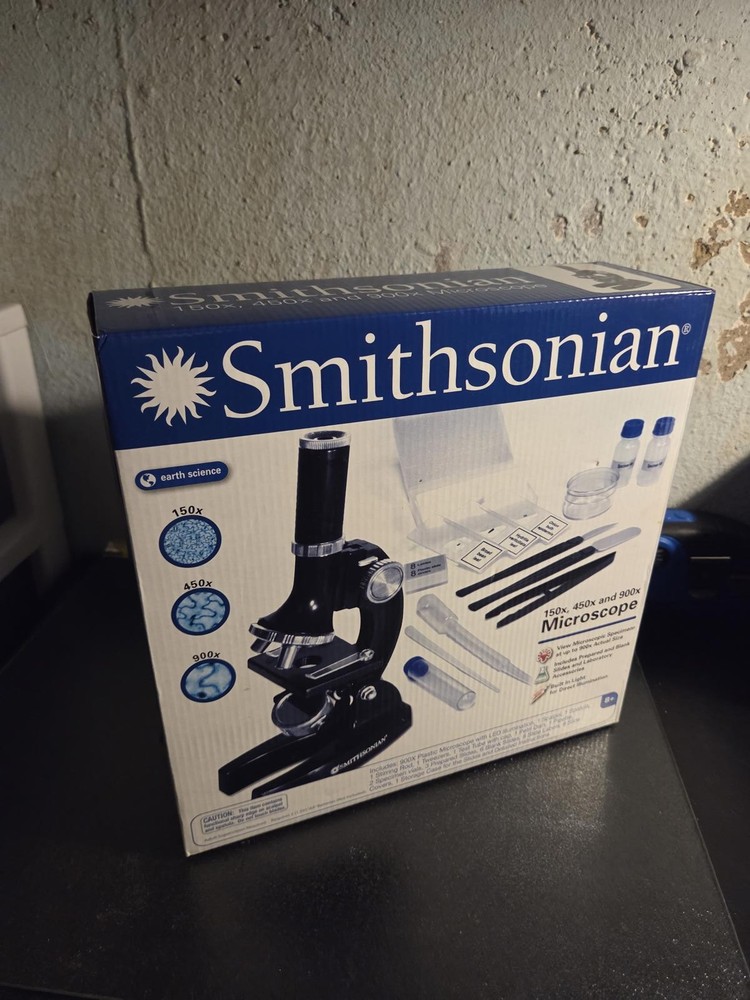 Smithsonian Microscope Kit - 150x 450x 900x Magnification | STEM Science Set NIB