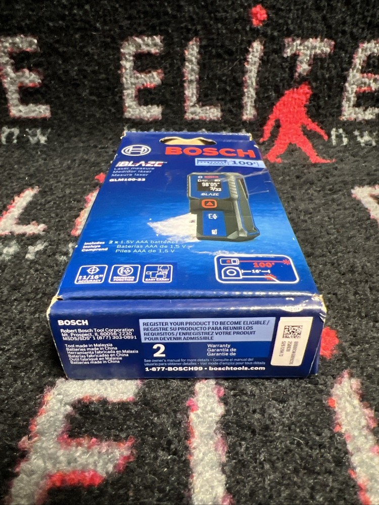 Bosch Blaze 100ft Backlit Laser Measure - GLM100-23