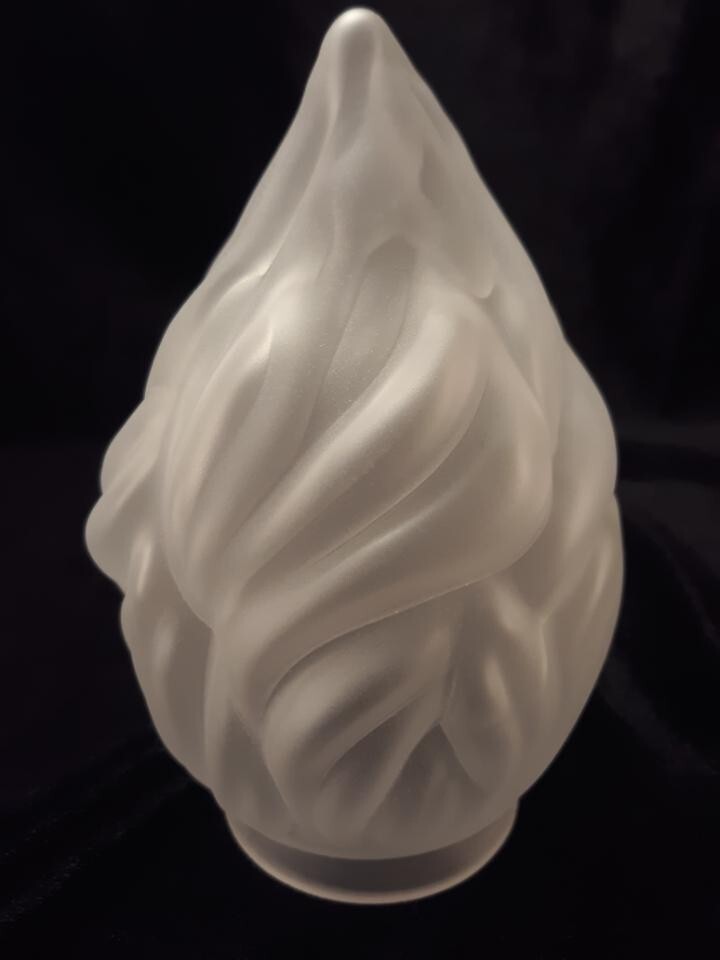 Small FLAME or TORCH SHADE 2 & 1/4 inch base / Vianne Style Flame Shade