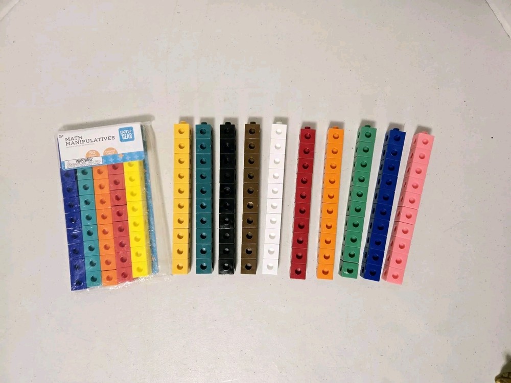 (3 Sets) Counting Cubes, Math Manipulatives Blocks, 150 Count of Assorted Colors
