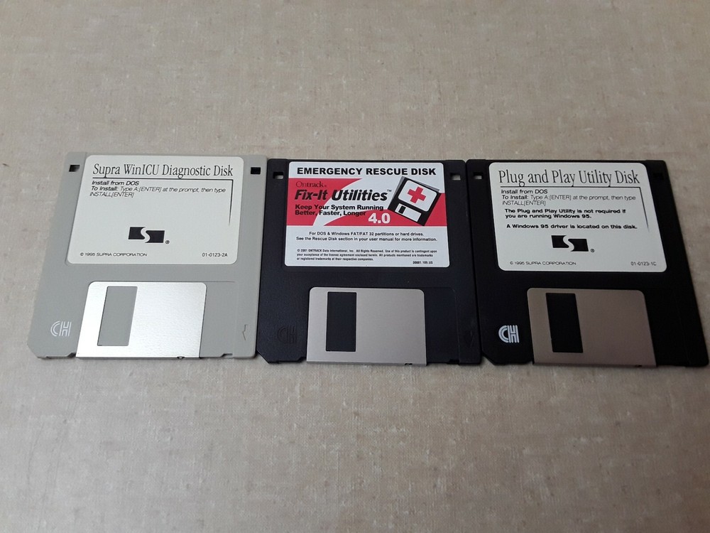 Vintage Computer Utility Disk Lot Supra WinICU Etc