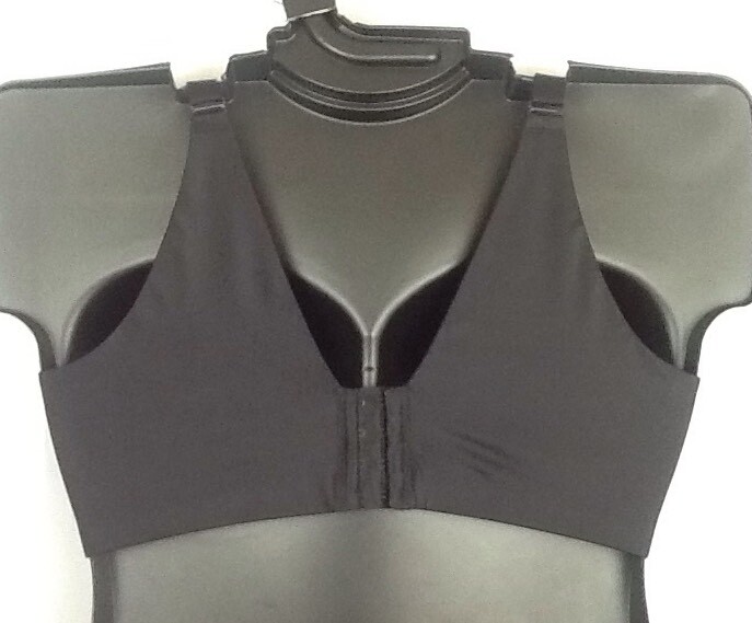 NWT Catherines No Wire Full Coverage Back Smoothing Bra Nylon Cup BLACK New