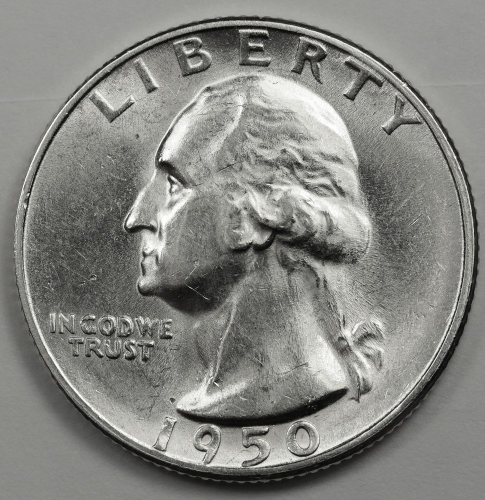 1950-s Washington Quarter.  Nice B.U.     (Inventory A)