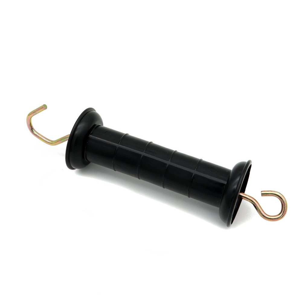 Plastic Electric Fence Gate Handle with Polytape Splicer,Spring Black