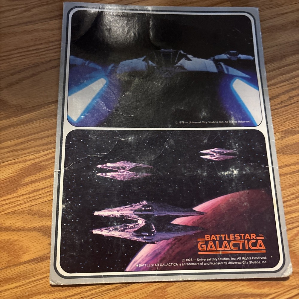 Vintage 1978 Universal City Studios Battlestar Galactica School Folder 1970's