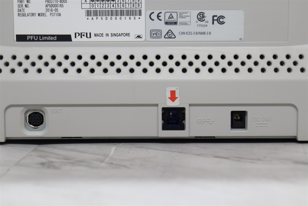 Fujitsu fi-7480 Document Scanner 600dpi Duplex ADF USB 3.0 Ethernet w/ Adapter