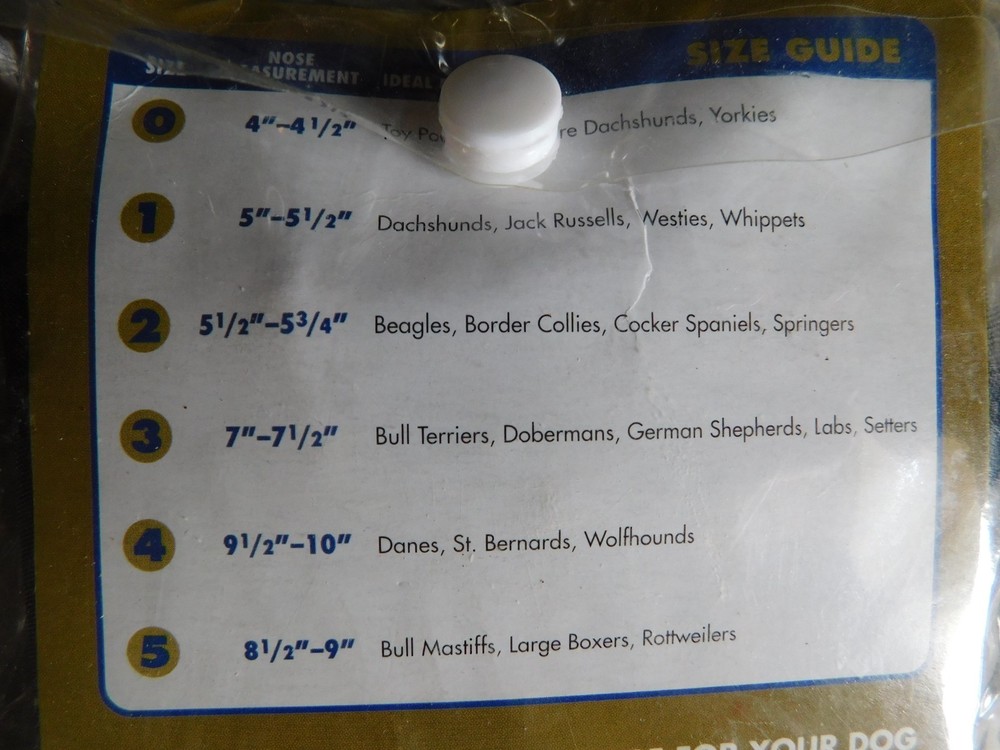 Nylon Dog Muzzle : Basic Training Size 2 (5.5-5.75") - Strong, allows drinking