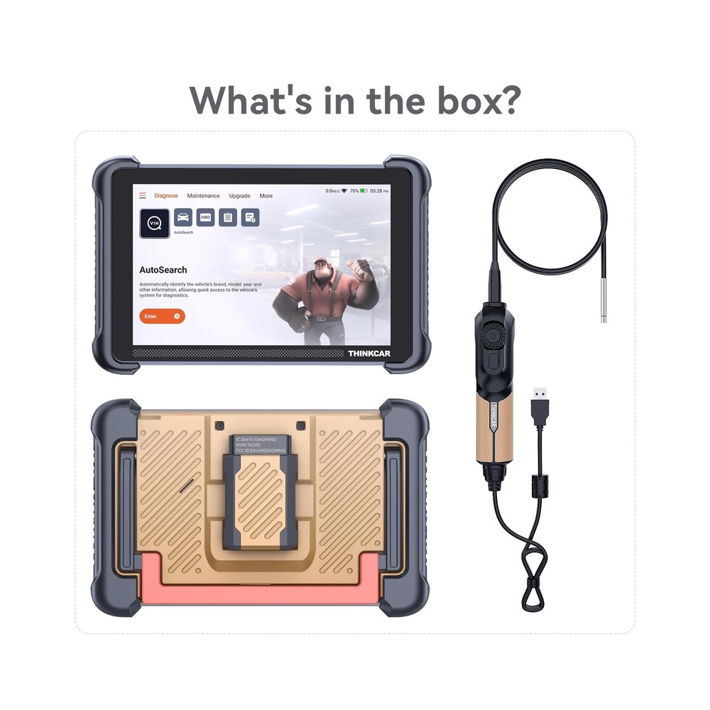 THINKSCAN 689BT Bidirectional OBD2 Scanner Endoscope Camera 3000+ Tests CANFD