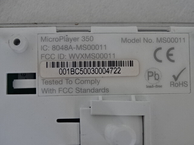 MicroPlayer 350 External Photos Communications 8048A-MS00011