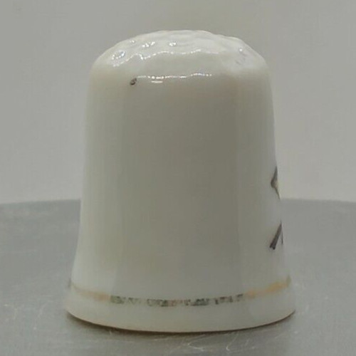 Porcelain Thimble - Two Yellow Birds on Stick