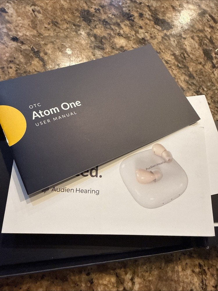 Audien Atom One Rechargeable OTC Hearing Amplifiers Rechargeable With Case