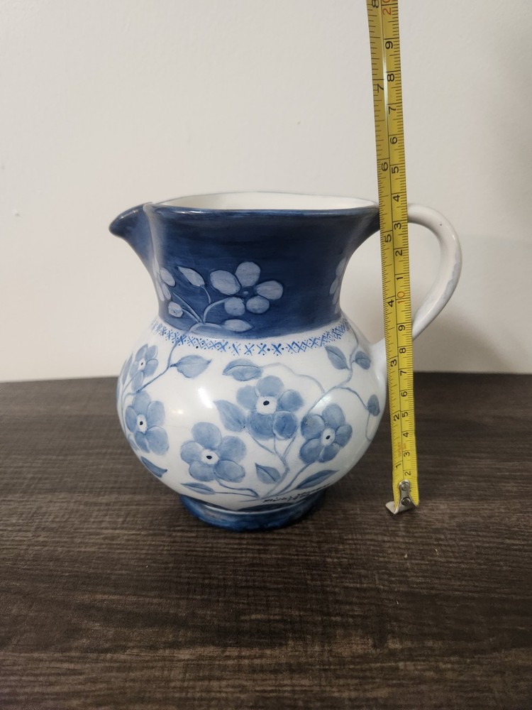 Blue Pitcher signed Unknown Origin
