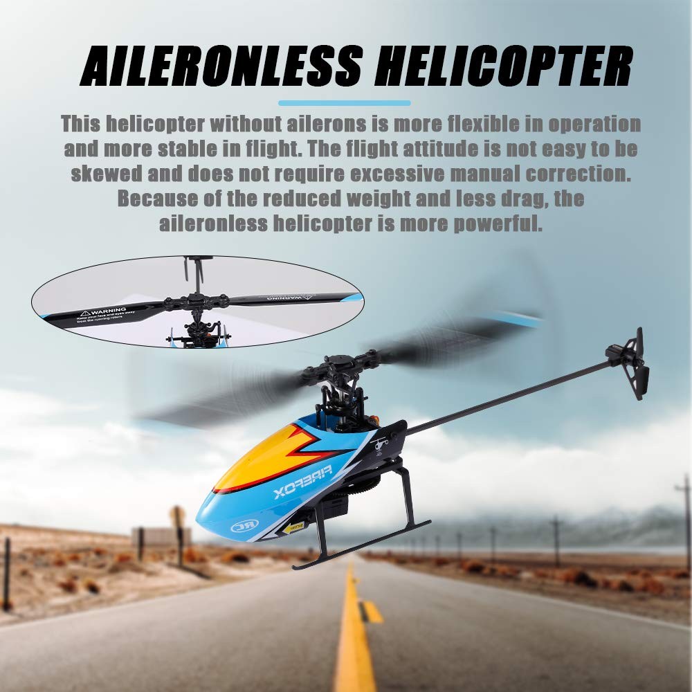 Orange Rc Helicopter With 6 Axis Gyroscope And Altitude Hold Function