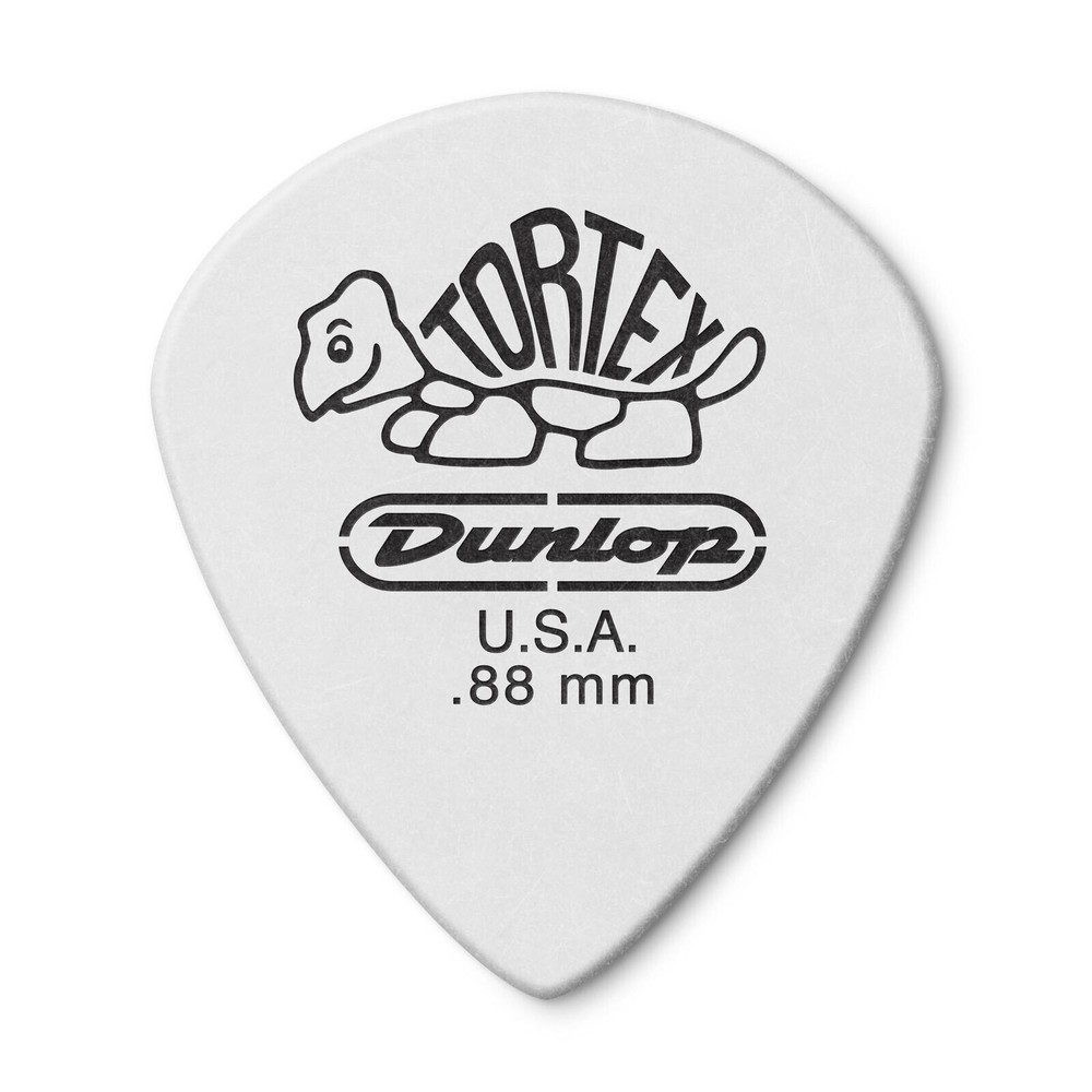 Dunlop Guitar Picks 72 Pack Tortex White Jazz III Size .88mm 478R.88