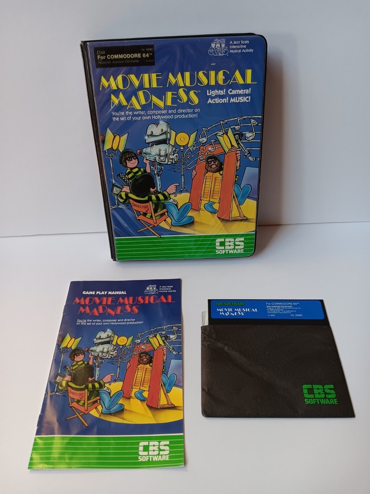 Commodore 64 Movie Musical Madness Computer Game Software Tested/Works CBS