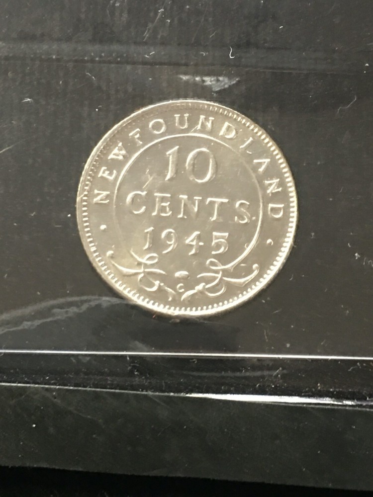 1945C ICCS Graded, Newfoundland, ¢10 Cent**MS-60**