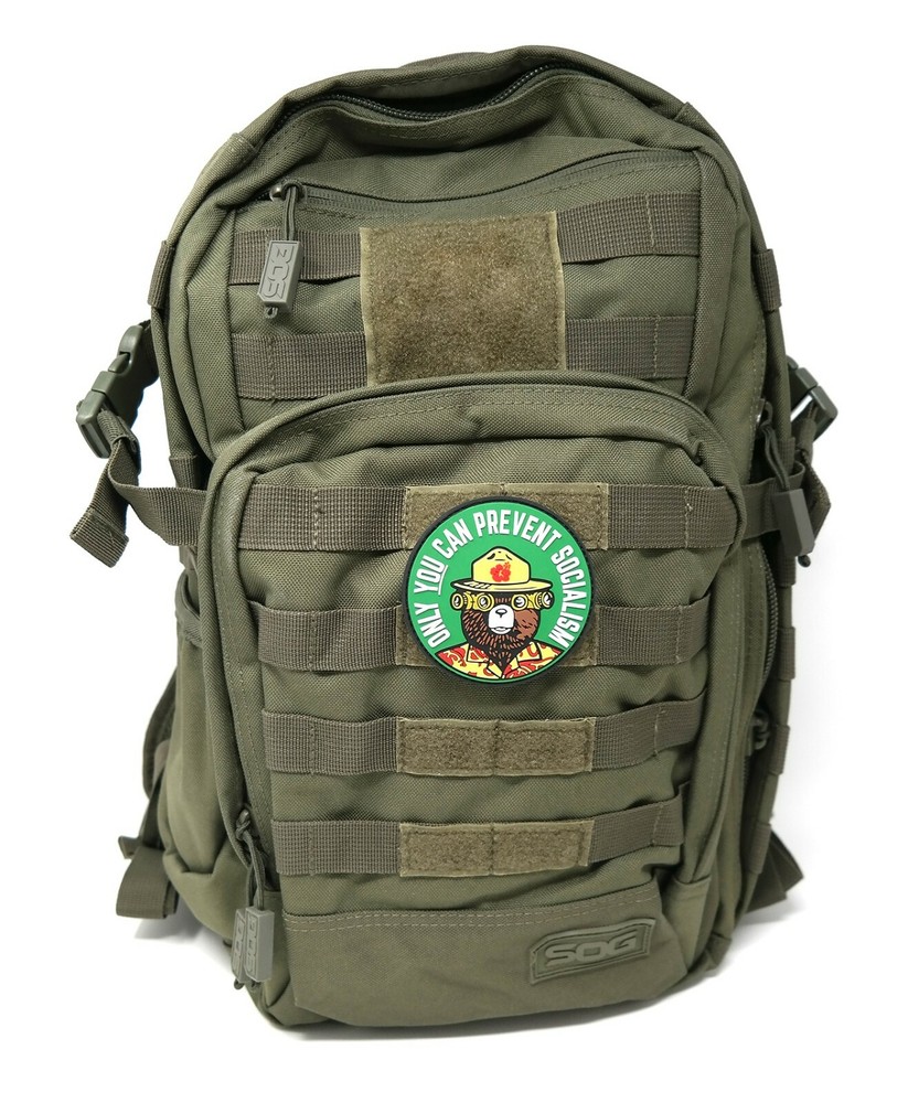 Only You Can Prevent Socialism Bear Parody PVC Hook and Loop Patch