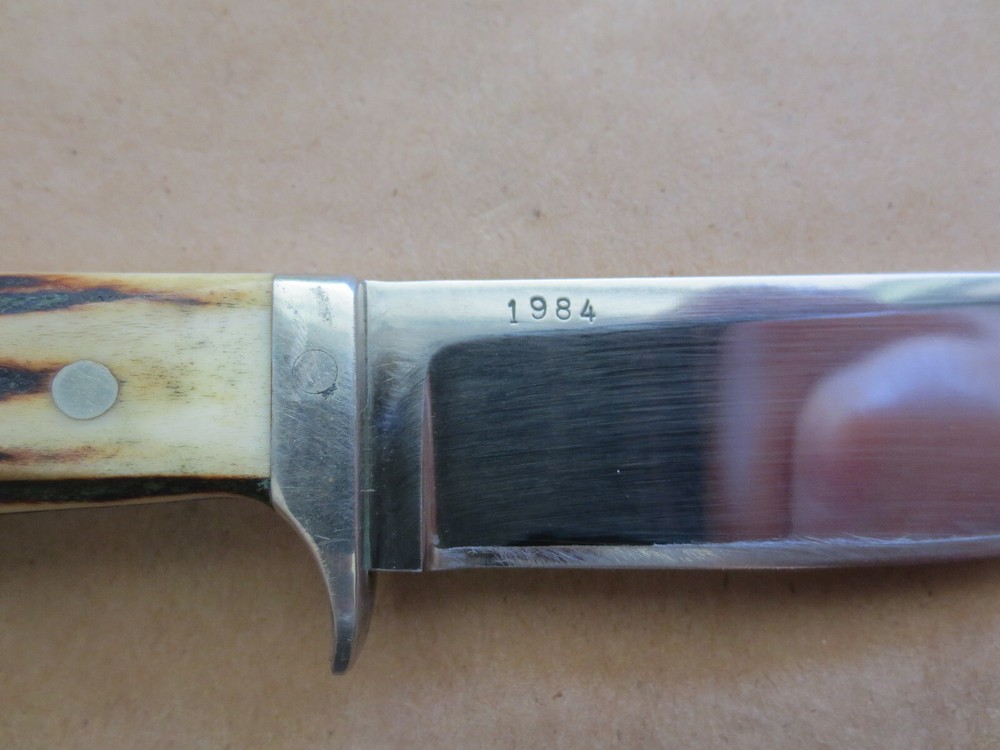 Bill Simons Fixed Blade Custom Knife w/Sheath 1984