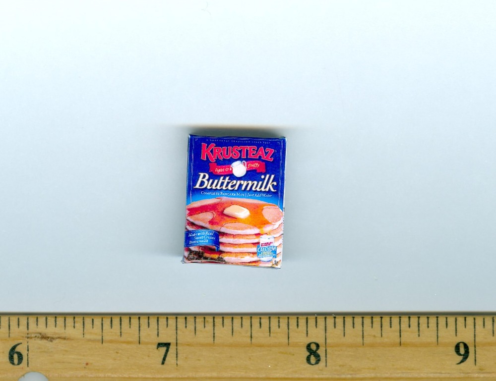 Dollhouse Miniatures Size Pancake Mix Box