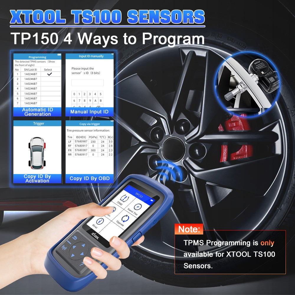2026 New XTOOL TP150 TPMS Relearn Tool TPMS Sensors Activate/Reset/Programming