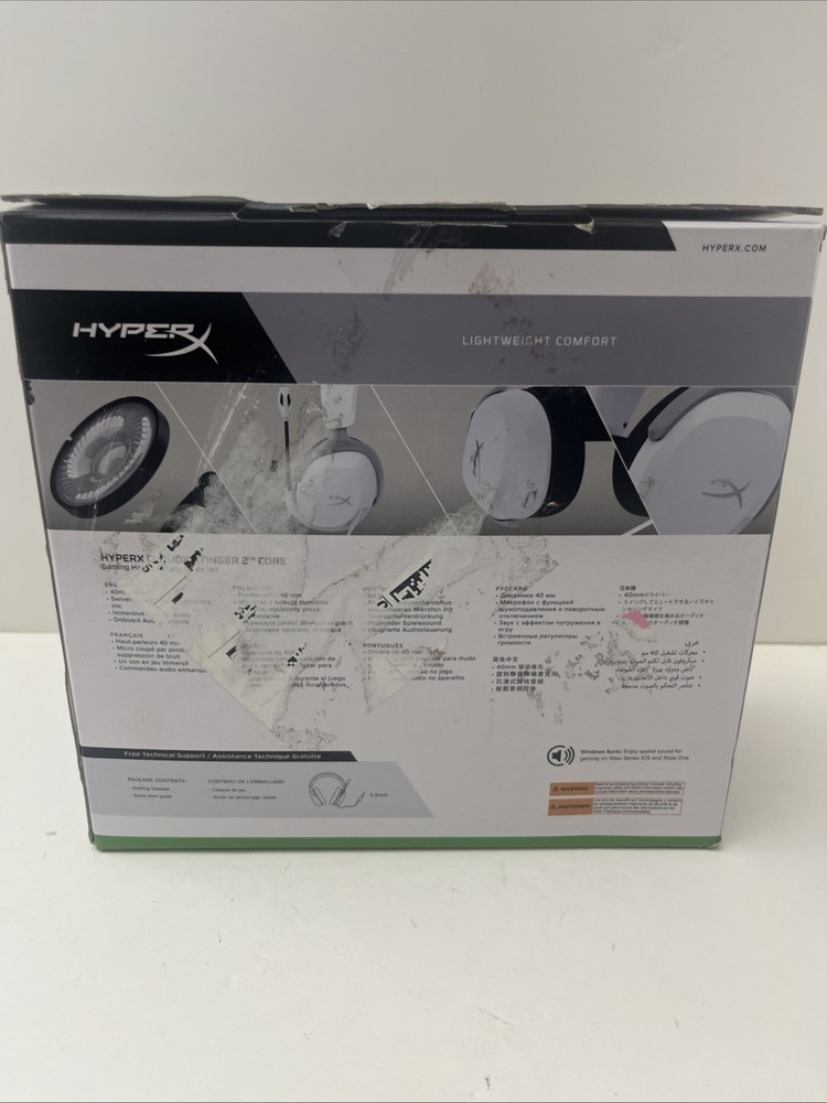 HyperX CloudX Stinger 2 Core gaming headset.