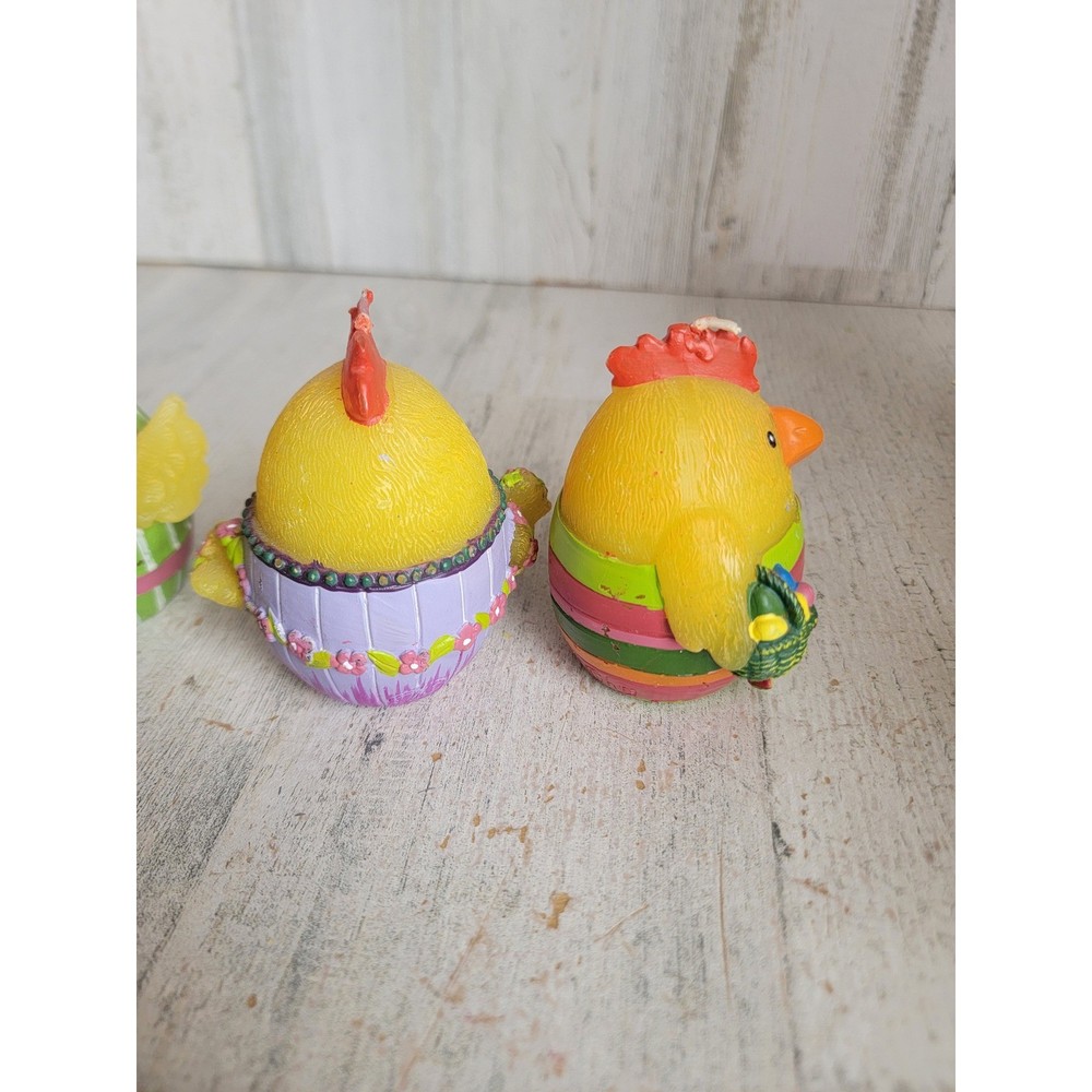 Easter chicken candle set egg spring unique set home decor accessory
