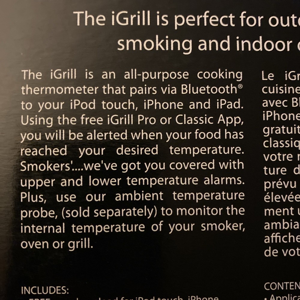 iGrill Bundle Wireless Thermometer + 4 new probes for Apple