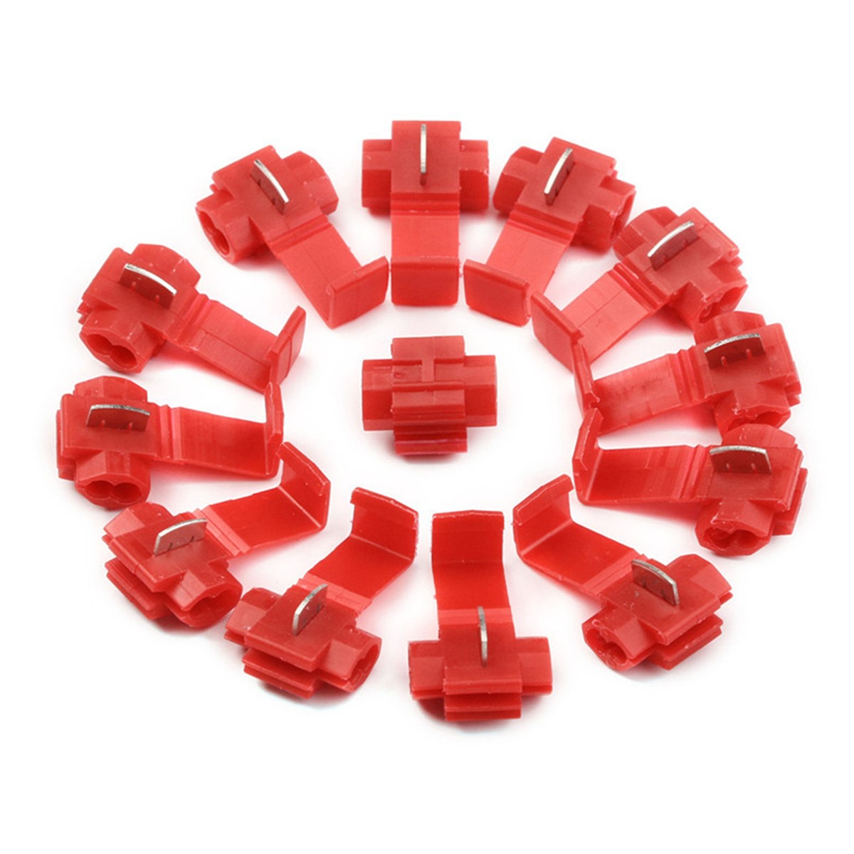 50/400Pc Insulated T-Tap Quick Splice Wire Connectors Snap Cable Crimp Terminals