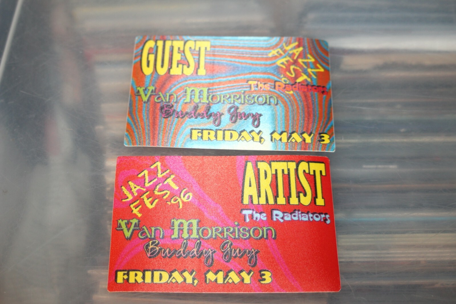 Van Morrison Radiators Buddy Guy - 2x Unused Backstage Pass - FREE SHIPPING -