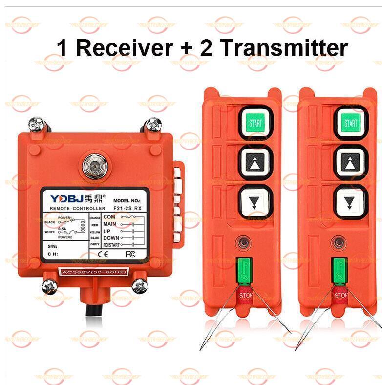 F21-2S 2Transmitters + 1Receiver Industrial Crane Wireless Remote Control NEW