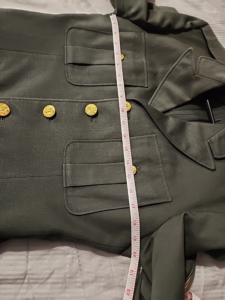 Size Pictured Serge 100% Wool Class A Jacket Army Dress Green Uniform 8111