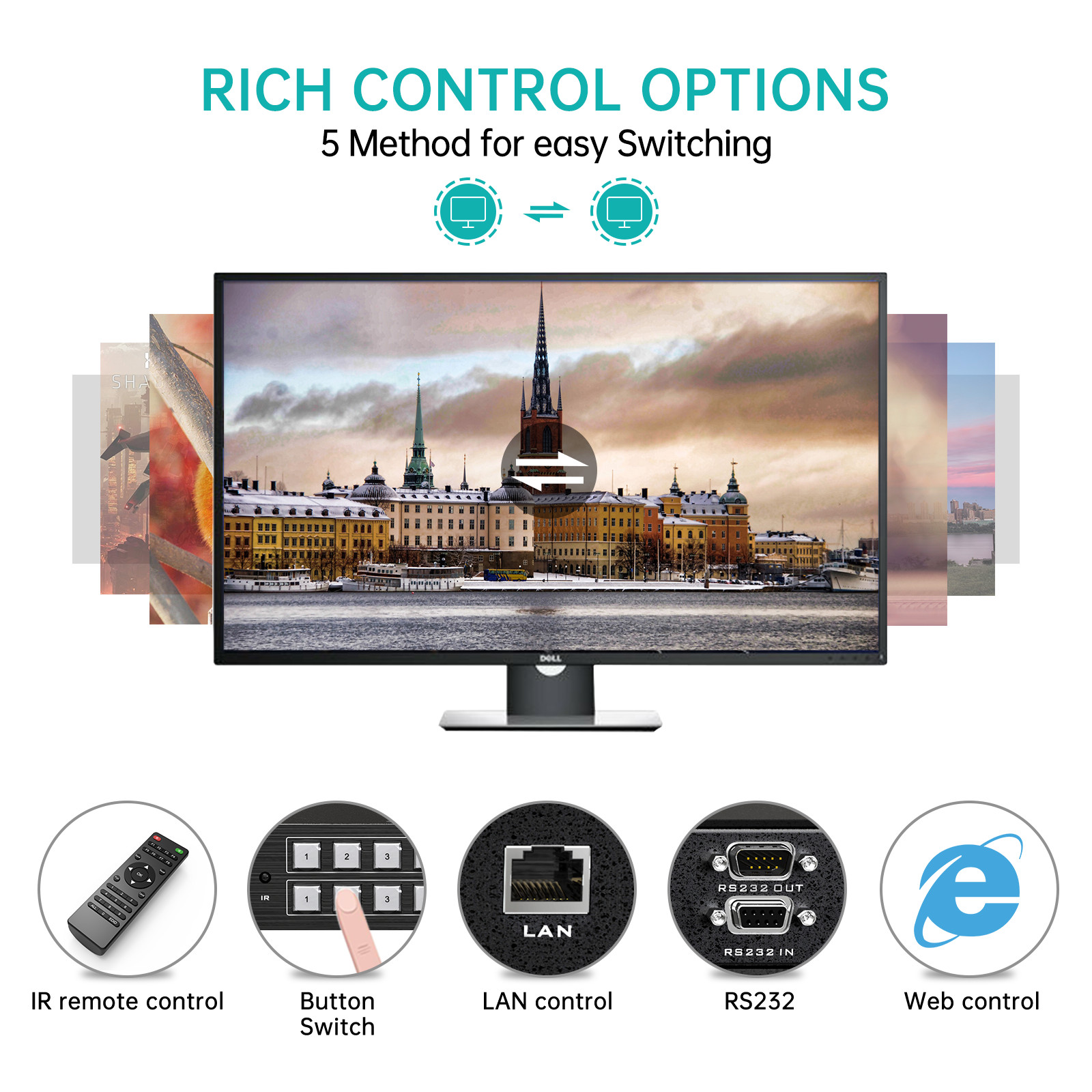 MT-VIKI 4K 30hz HDMI Matrix 4x4 4 in 4 out with Web GUI