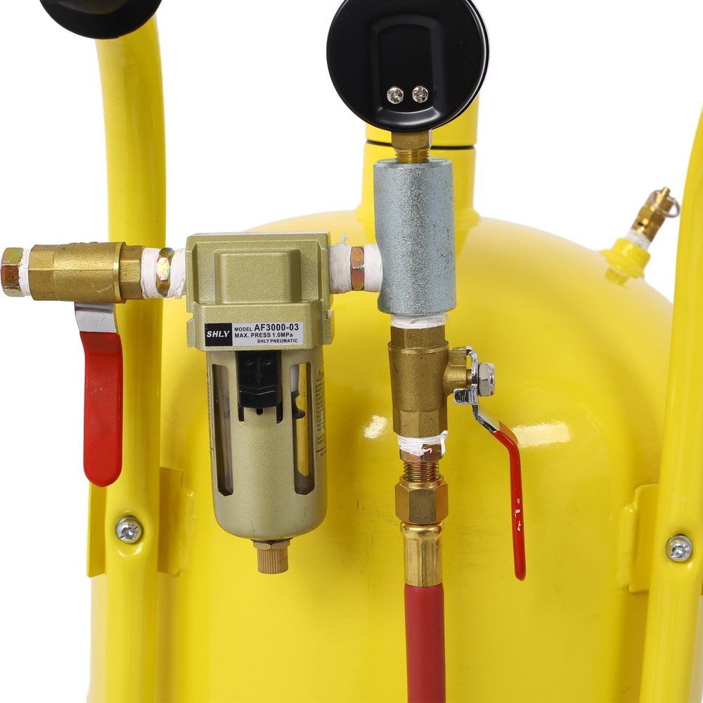 10-Gallon Pot Sandblaster Kit, 125 PSI for Paint & Rust Removal, Complete Setup