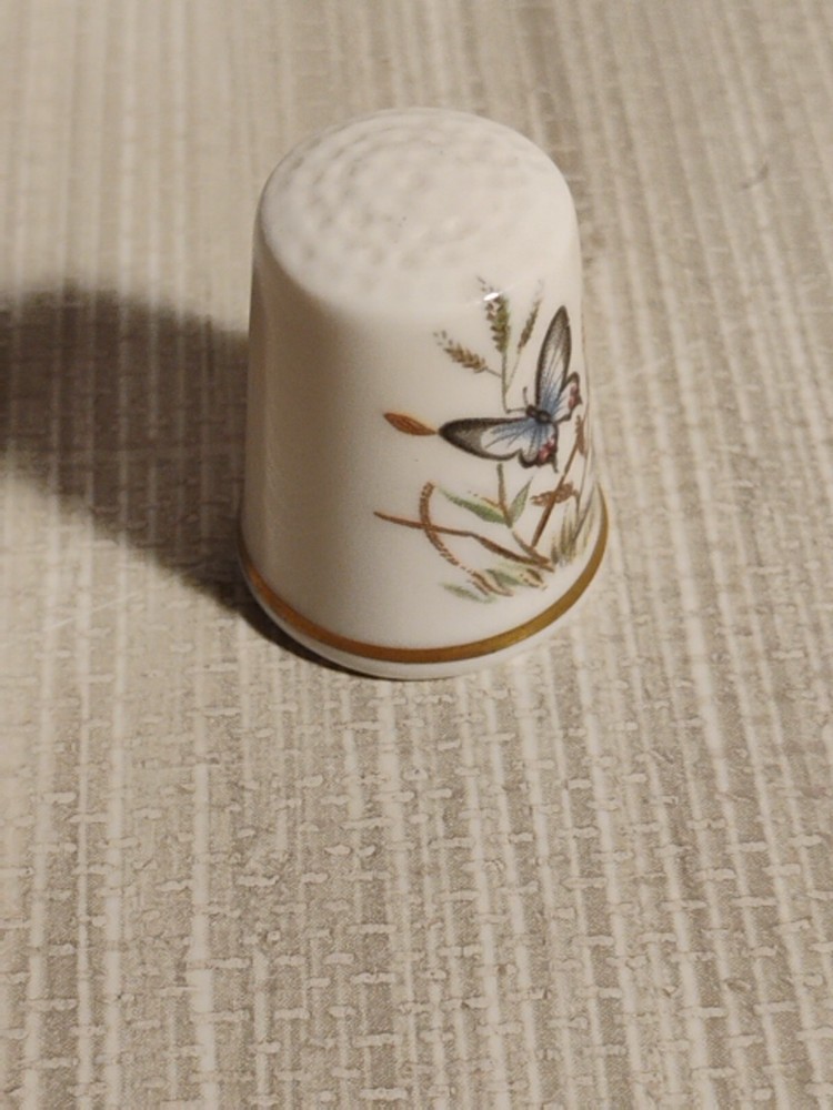 Royal Worcester Fine Bone China Thimble Butterflies