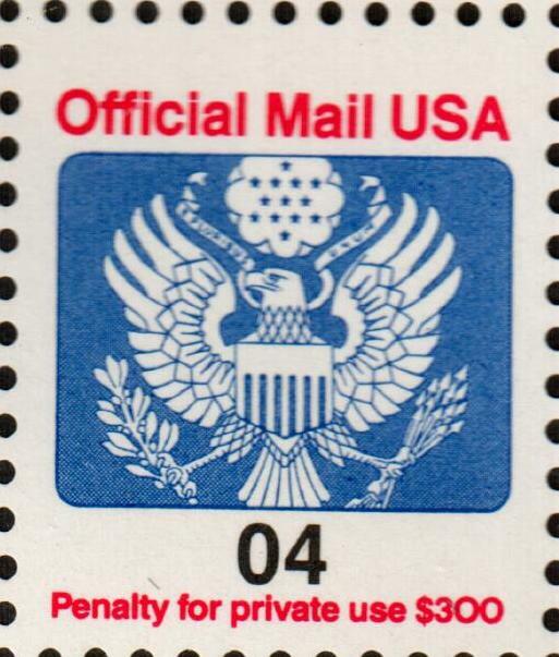 Scott O146 1991 4c Eagle Official Mail USA Red & Blue Free shipping in USA!