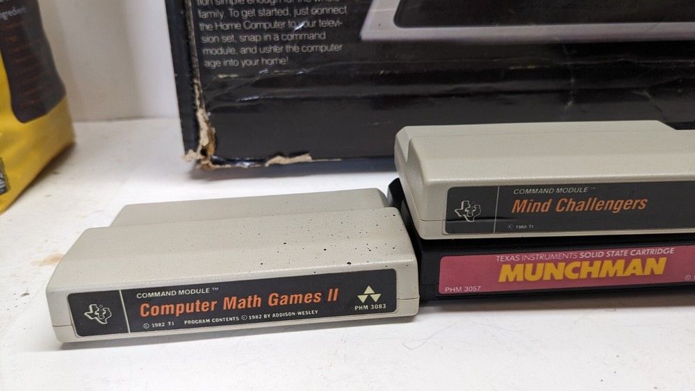 Texas Instruments Ti-99/4A Vintage Computer -bundle- *UNTESTED* Games Box More