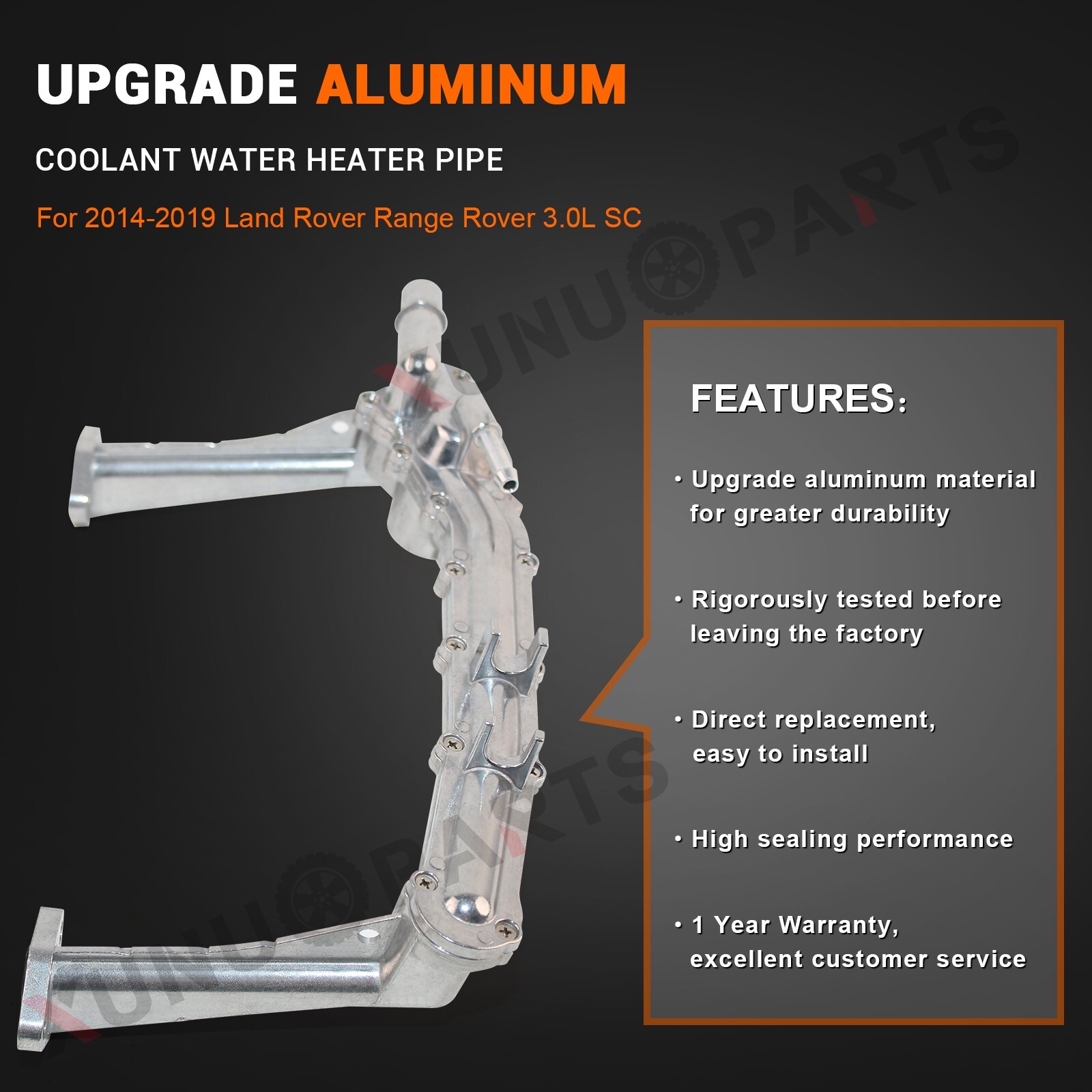 Upgraded Rear Coolant Crossover Heater Pipe for 2014-2019 Jaguar Land Rover 3.0L