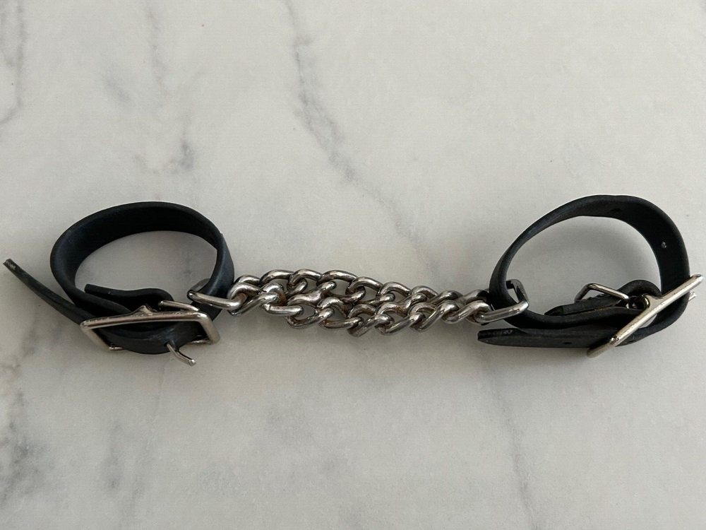 4″ CHROME PLATED BIOTHANE DOUBLE FLAT CURB CHAIN BLACK